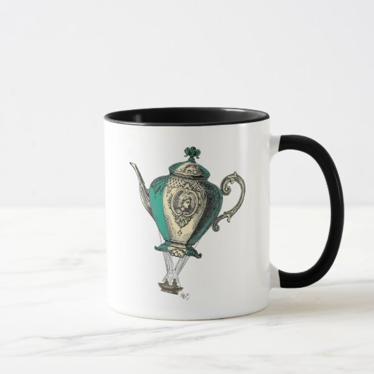 Flying Teapot 1 Green and Yellow Mok (Rechts)