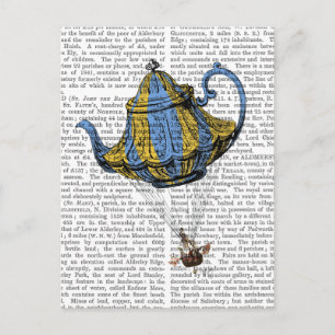 Flying Teapot 3 Blue and Yellow Briefkaart