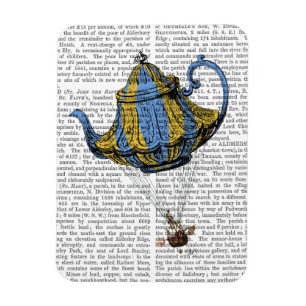 Flying Teapot 3 Blue and Yellow Magneet