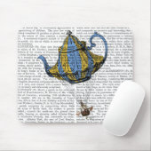Flying Teapot 3 Blue and Yellow Muismat (Met muis)