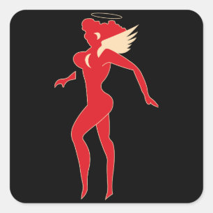 Flying Tigers - Hell's Angel Vierkante Sticker