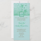 Flying Tortelduifjes bruiloft uitnodiging (Voorkant)