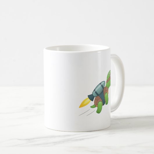 Flying Turtle with a Jetpack Koffiemok (Voorkant rechts)