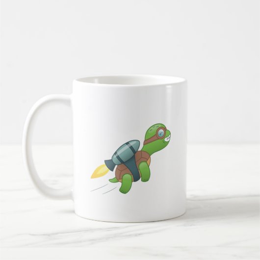 Flying Turtle with a Jetpack Koffiemok (Links)