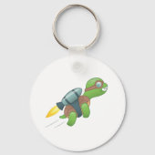 Flying Turtle with a Jetpack Sleutelhanger (Voorkant)
