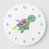 Flying Turtle with a Red Jetpack Grote Klok (Voorkant)