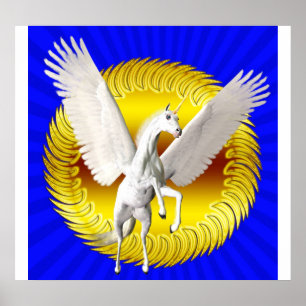 FLYING UNICORN POSTER