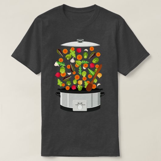 Flying Vegetable Explosion T-shirt (Design voorkant)