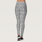 Flying whimsical birds patternes leggings (Dos)