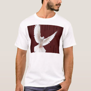 Flying White Dove Chocolate Color Giften T-shirt