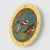 Flying Wild Ducks Yellow Grote Klok (Hoek)