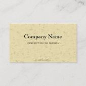 Flying Wild Ducks Yellow Visitekaartje (Achterkant)