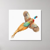Flying Wild Ringneck Fazant Verpakt Canvas (Voorkant)