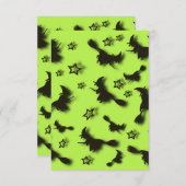 Flying witch among stars at Halloween night 3D (Voorkant / Achterkant)