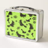 Flying witch among stars at Halloween night 3D  (Voorkant)