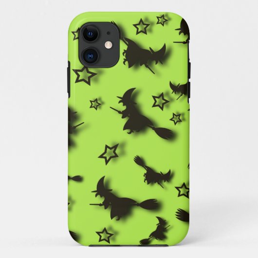 Flying witch among stars at Halloween night 3D Case-Mate iPhone Case (Achterkant)