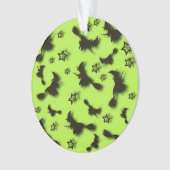 Flying witch among stars at Halloween night 3D  Ornament (voorkant)