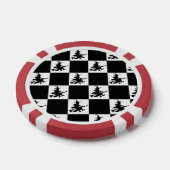 Flying Witch Black & White Checkered Poker Chips (Enkel)
