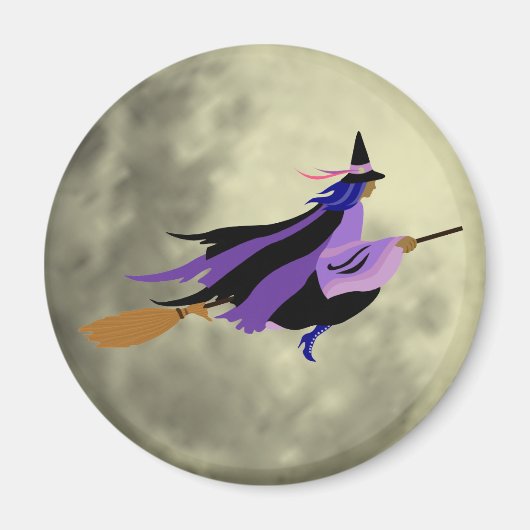 Flying Witch Magnet Magneet (Voorkant)