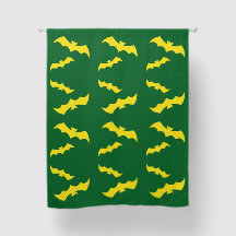 Flying Yellow Halloween Bats