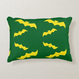 Flying Yellow Halloween Bats Accent Kussen