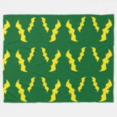 Flying Yellow Halloween Bats Fleece Deken (Voorkant (Horizontaal))