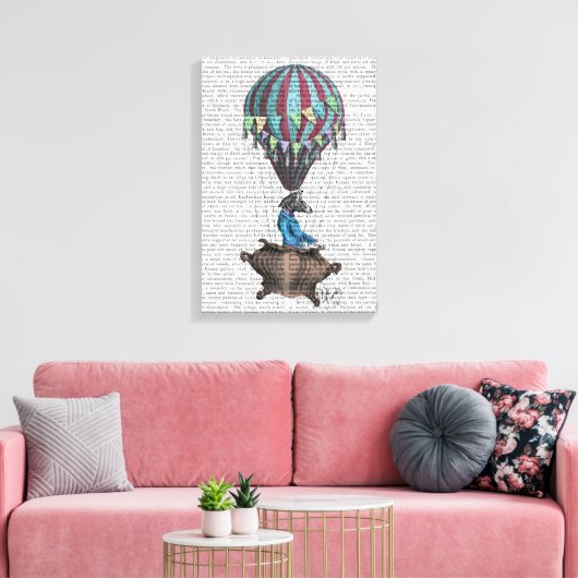 Flying Zebra Canvas Afdruk (Insitu (Woonkamer))