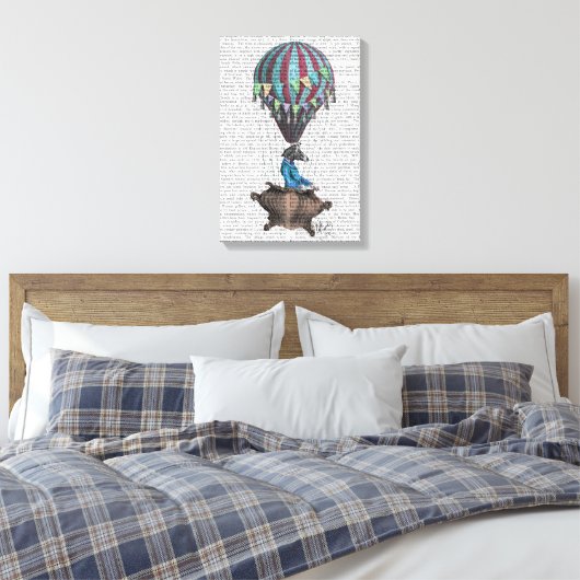 Flying Zebra Canvas Afdruk (Insitu (Slaapkamer))