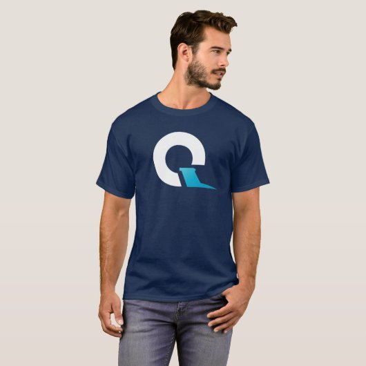 FlyJSim - T-shirt de bleu de Q4XP (Devant entier)