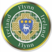 Flynn Shield & Celtic Cross gepersonaliseerd Sticker (Voorkant)