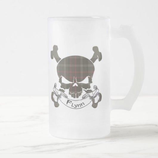 Flynn Tartan Skull-Mok Matglas Bierpul (Rechts)