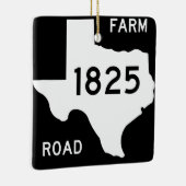 FM 1825 Pflugerville Sign Keramisch Ornament (Rechts)
