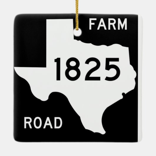 FM 1825 Pflugerville Sign Keramisch Ornament (Achterkant)