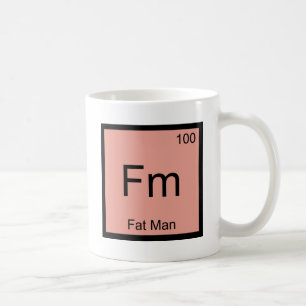 Fm - Fat Man Chemistry Element Symbol T-Shirt Koffiemok