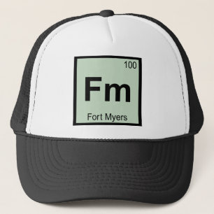 Fm - Fort Myers Florida Scheikunde Periodiek Syste Trucker Pet