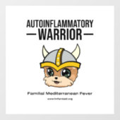 FMF Warrior Window Sticker met witte achtergrond (Vel)