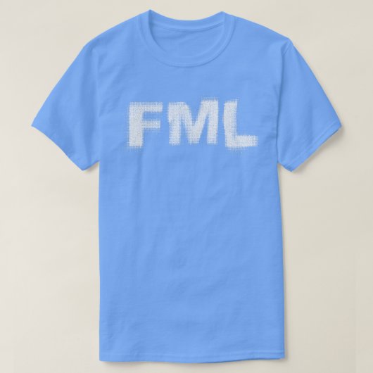 FML Retro Origineel Glitch Typografie Ontwerp T-shirt (Design voorkant)