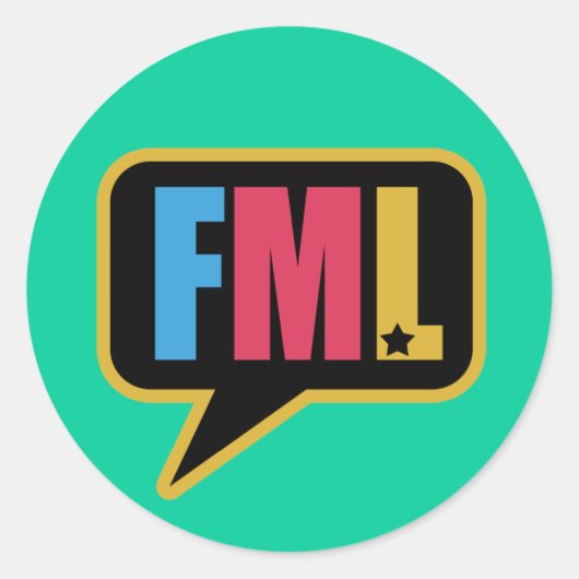 FML (Stickers) Ronde Sticker (Voorkant)