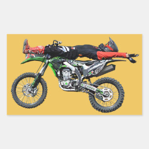 FMX - Freestyle Aerial Motocross Stunt III Rechthoekige Sticker