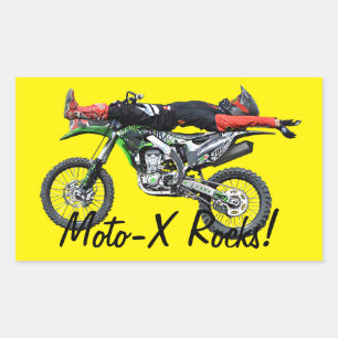 FMX - Freestyle Aerial Motocross Stunt III Rechthoekige Sticker