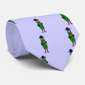 FN- Funny Pickle Palling Harmonica Cartoon Stropdas (Opgerold)