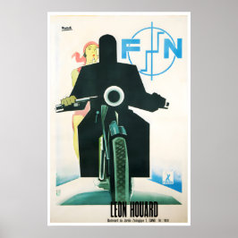 FN Motorfiets Poster Motor Bike Art Leon Houard