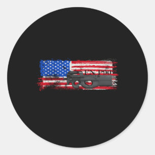 Fn P90 Personal Defence Weapon Sub Pistool Machine Ronde Sticker