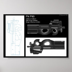 FN P90 — Stat blad Poster