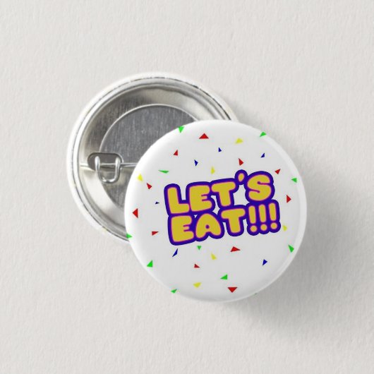 FNaF Chica Button - "LATEN WE ETEN!!" ventilatorpe (Voorkant /achterkant)