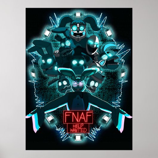 FNaFVR Help Gezochte ventilator Poster (Voorkant)