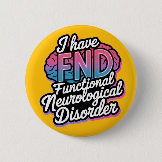 FND Functionele Neurologische Aandoening onzichtba Ronde Button 5,7 Cm (Voorkant)