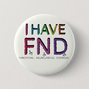 FND Functionele Neurologische Aandoening onzichtba Ronde Button 5,7 Cm