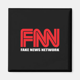 FNN Logo Fake News Network Grappige Trump Magneet