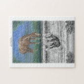 Foaalwaterreflectie van paarden legpuzzel (Horizontaal)